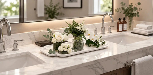 Natural marble featured in modern home design