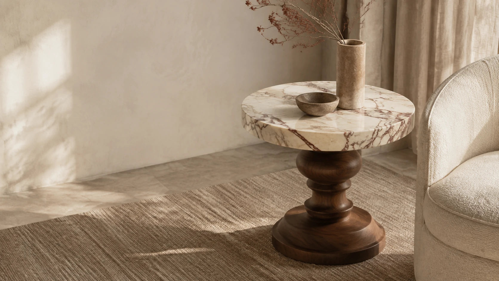 Stone furniture that brings texture and character to your space.
