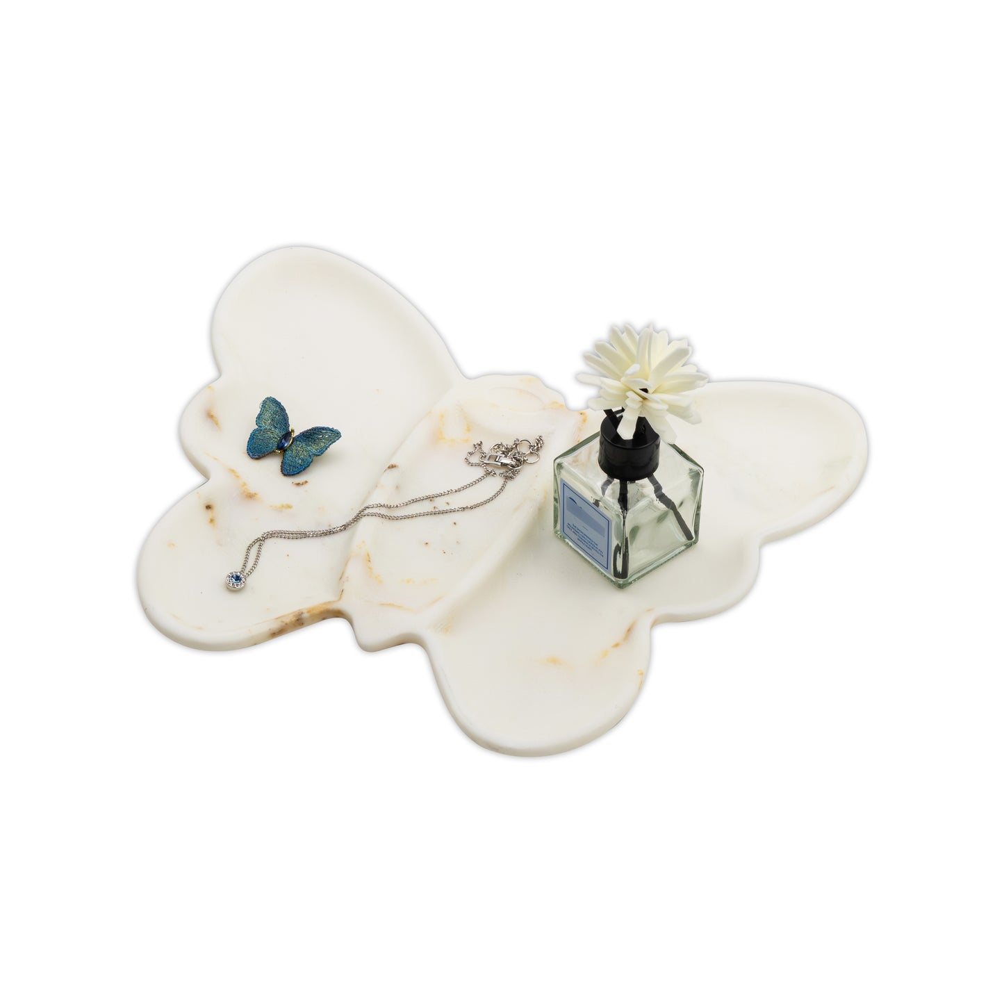 Marmor 100% Natural Marble Bathroom Tray for Perfume, Candles, Jewelry Stone Vanity, Bathroom & Kitchen Counter Organizer and Home Decor