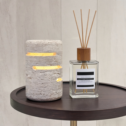 Roman Travertine Cordless Touch Lamp Marmor