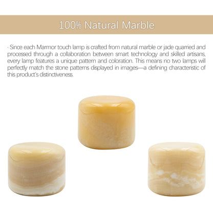 Natural Peach Jade Marble Ambient Lamp Marmor