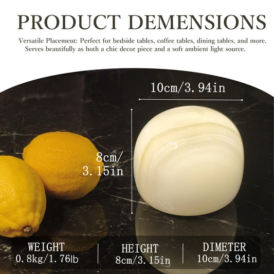 Ice White Jade Marble Cordless Touch Lamp Marmor