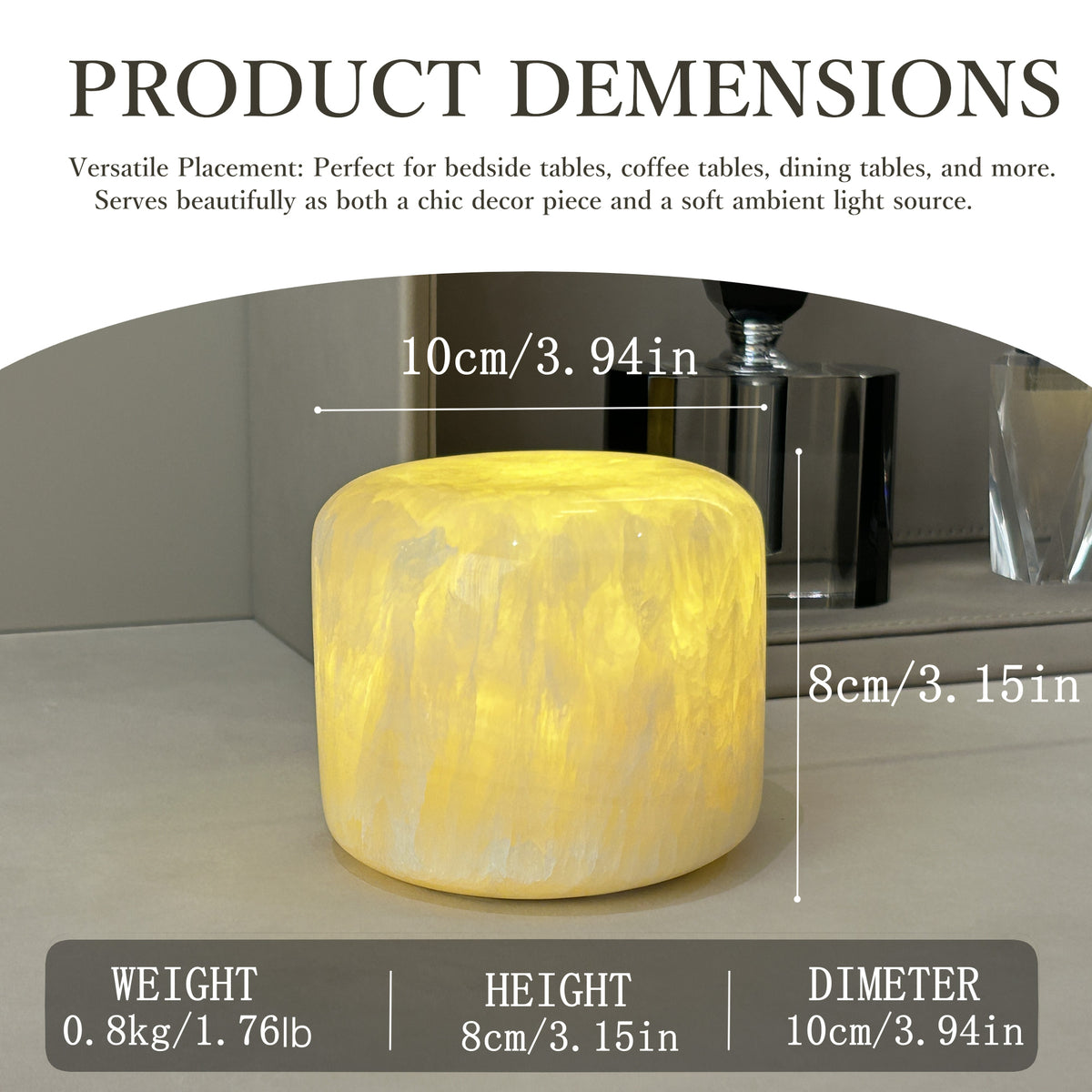 Close-up of natural golden jade marble lamp texture