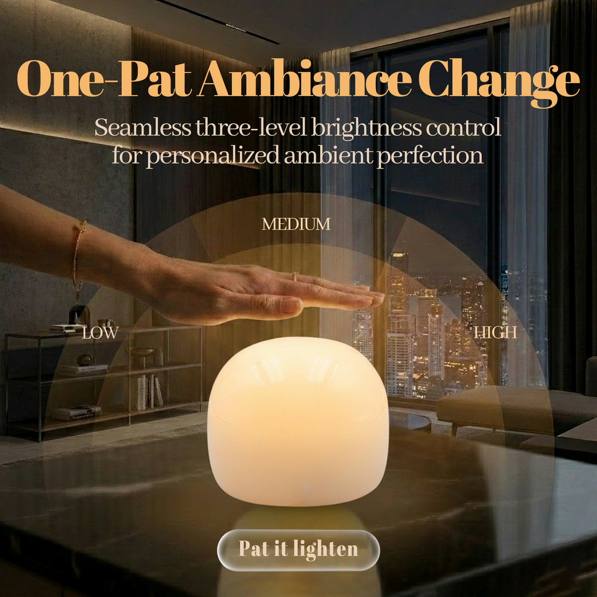 Ice White Jade Marble Cordless Touch Lamp Marmor