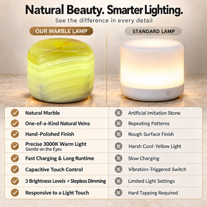 Natural Ancient Emerald Marble Ambient Lamp Marmor
