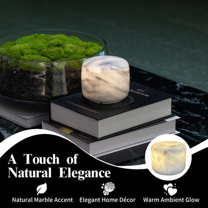 Marmor Cloudy White Natural Marble Touch Lamp Marmor