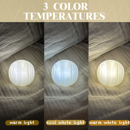 Ice White Jade Marble Cordless Touch Lamp Marmor
