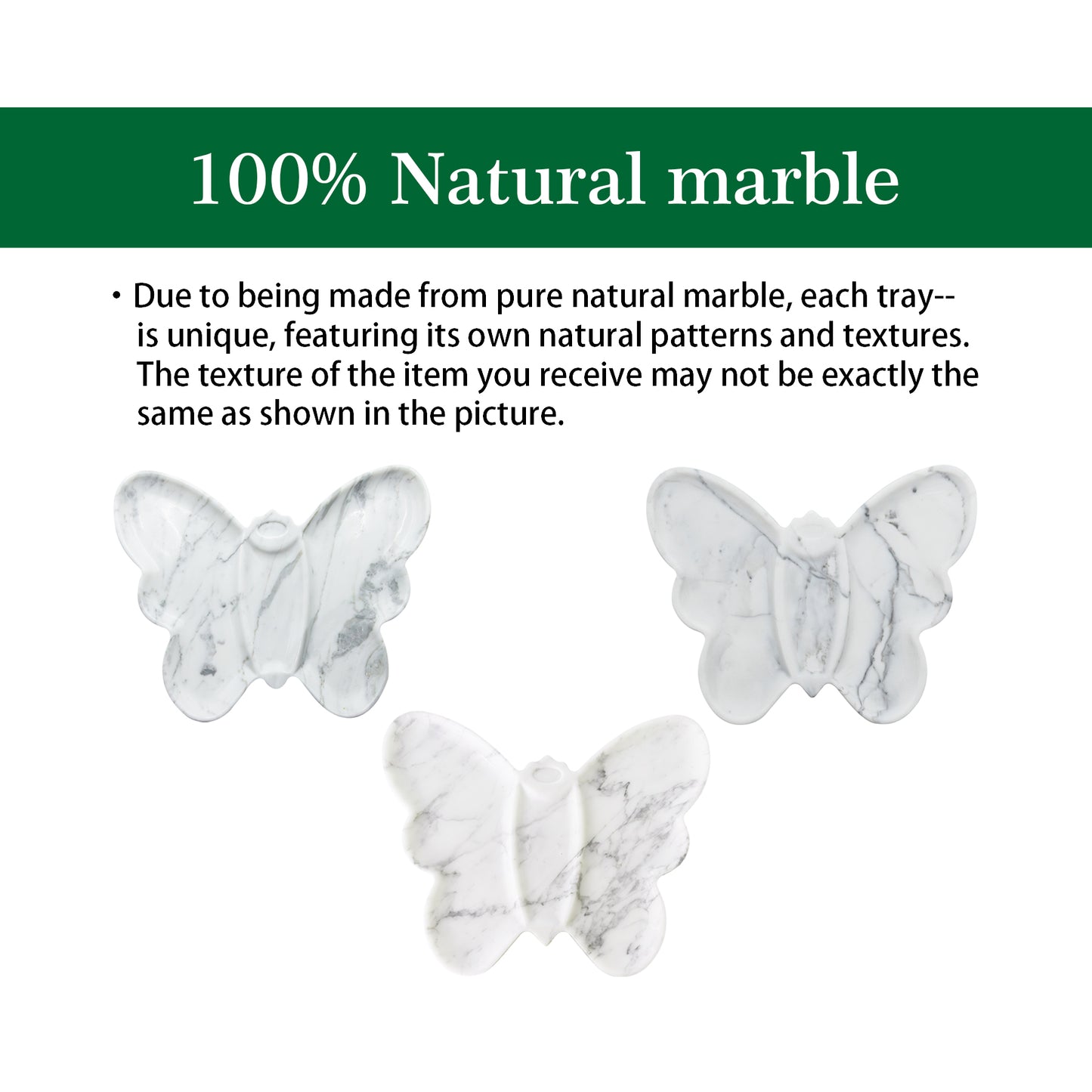 Marmor Real Natural Marble Bathroom Tray for Perfume, Candles, Jewelry Stone Vanity, Bathroom & Kitchen Counter Organizer and Home Decor Statuario White