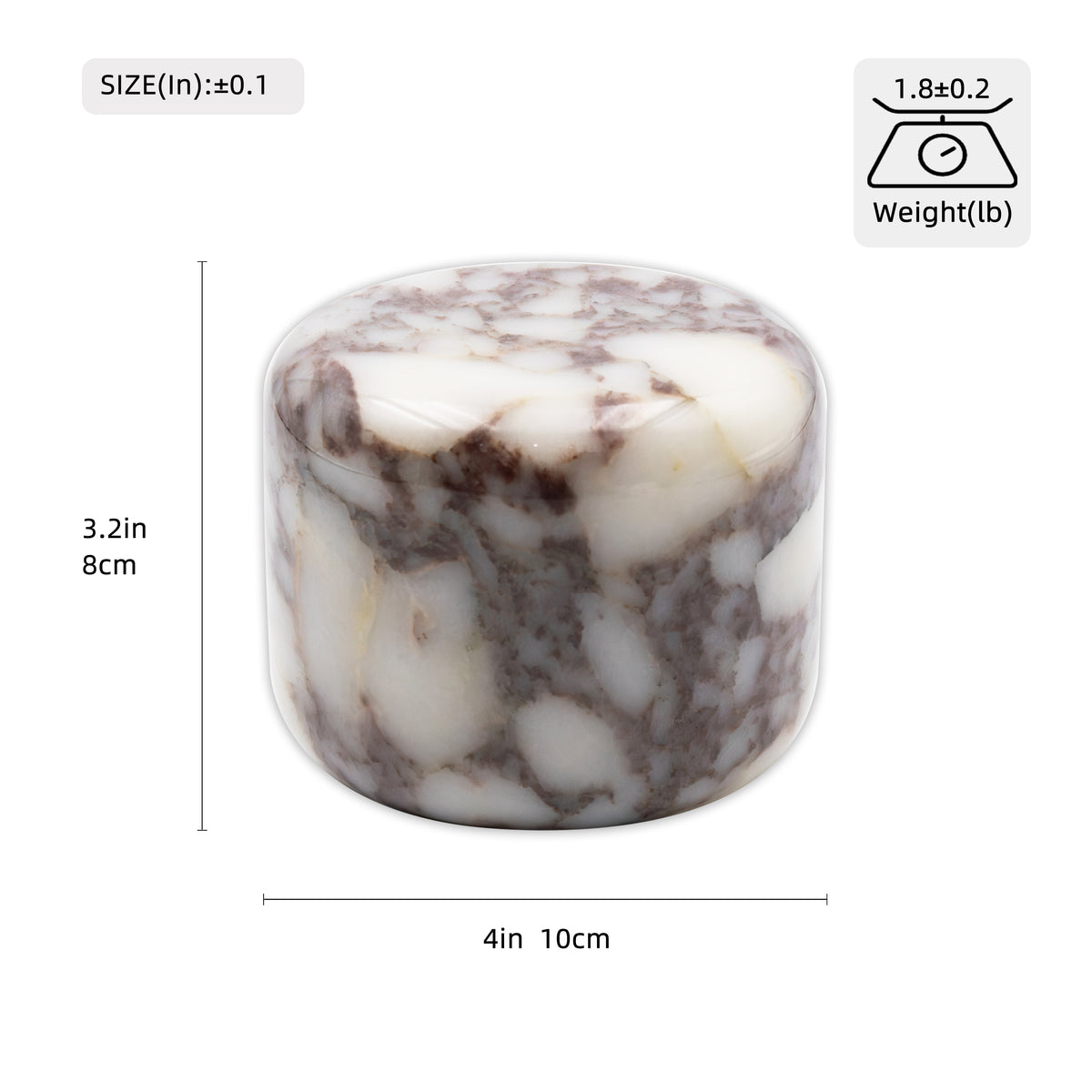 Natural Carrara Purple Marble Ambient Lamp Marmor