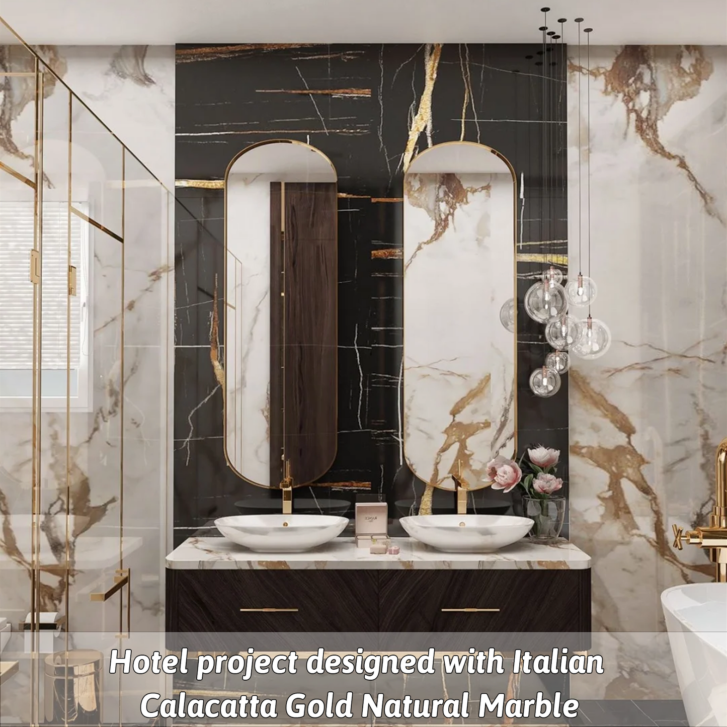 MarmorReal Natural Marble Bathroom Tray for Perfume, Candles, Jewelry Stone Vanity, Bathroom & Kitchen Counter Organizer and Home Decor