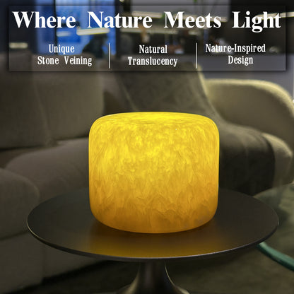 Elegant cordless marble touch lamp for home interior decor