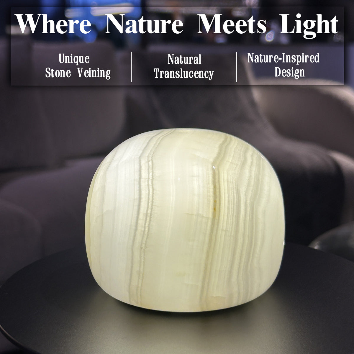 Ice White Jade Marble Cordless Touch Lamp Marmor