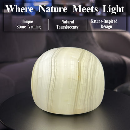 Ice White Jade Marble Cordless Touch Lamp Marmor
