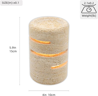 Roman Travertine Cordless Touch Lamp Marmor