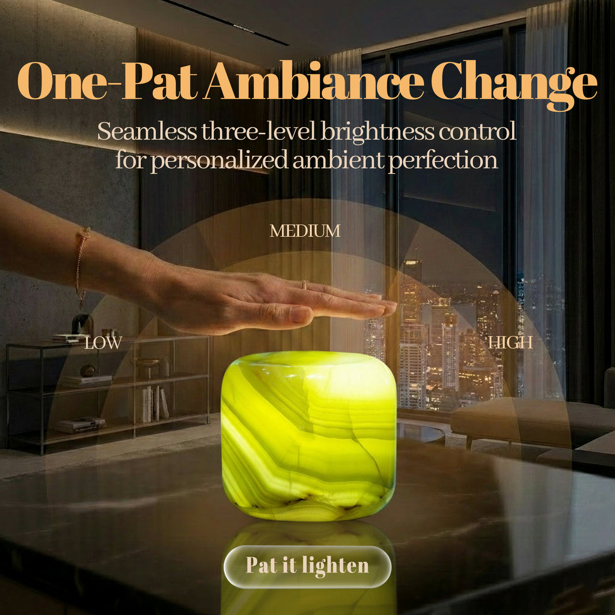 Marmor Ancient Emerald Natural Marble Touch Lamp Marmor