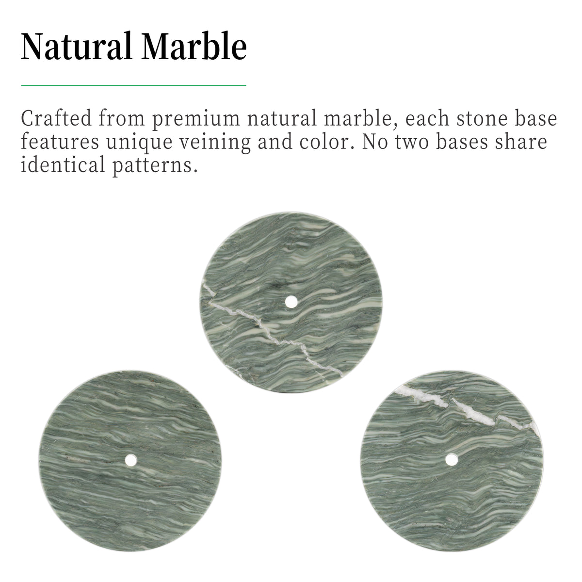 Natural Marble Freestanding Paper Towel Holder Green Base with Gold Pole Marmor