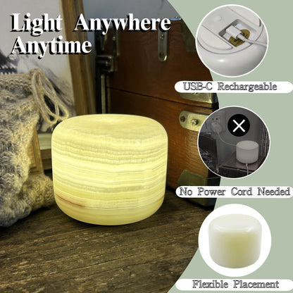 Natural emerald jade marble touch lamp for home decor