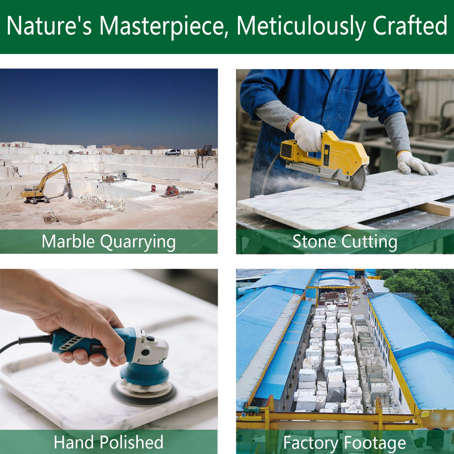 Marmor 100% Natural Marble Bathroom Tray for Perfume, Candles, Jewelry Stone Vanity, Bathroom & Kitchen Counter Organizer and Home Decor