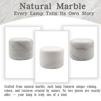 Marmor Cloudy White Natural Marble Touch Lamp Marmor