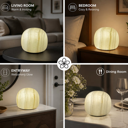 Ice White Jade Marble Cordless Touch Lamp Marmor