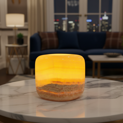 Marmor amber jade natural marble touch lamp