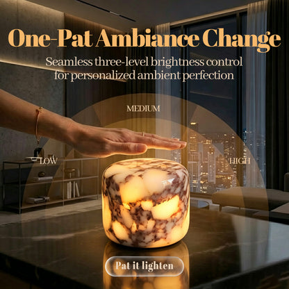 Purple marble touch lamp for modern home decor