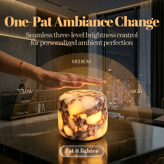 Purple marble touch lamp for modern home decor