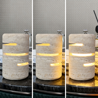 Roman Travertine Cordless Touch Lamp Marmor