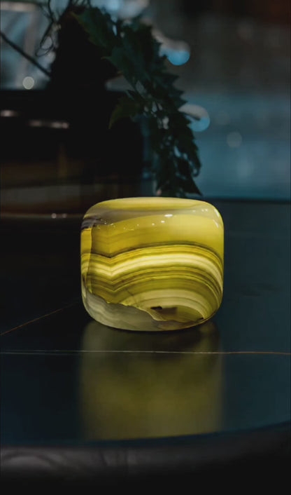 Natural Ancient Emerald Marble Touch Lamp