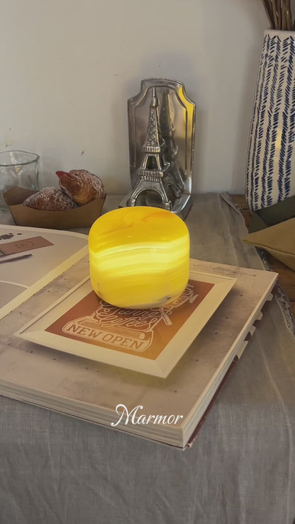 Natural Ancient Emerald Marble Touch Lamp