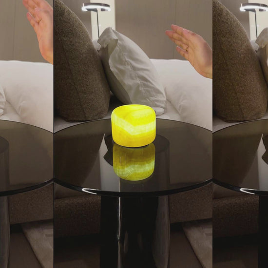 Golden Jade Cordless Marble Lamp for Bedroom and Home Decor