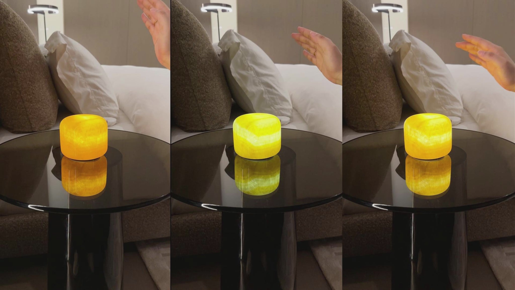 Golden Jade Cordless Marble Lamp for Bedroom and Home Decor