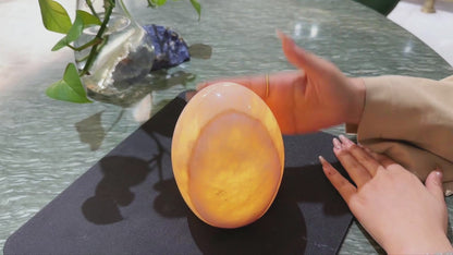 Cordless Marble Touch Lamp – Easter Egg Design in Natural Stone