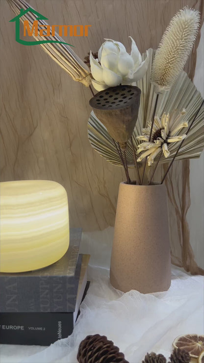 Natural Emerald Jade Marble Touch Lamp