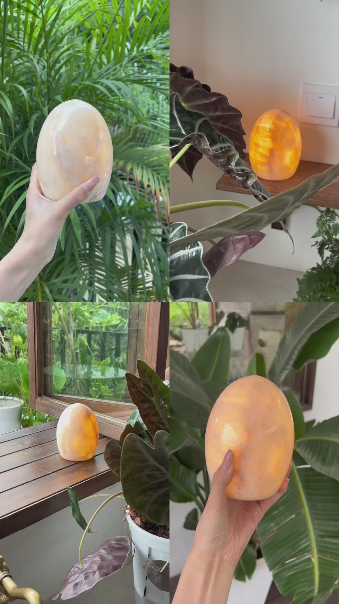 Easter Egg Marble Touch Lamp – Elegant Portable Home Lighting